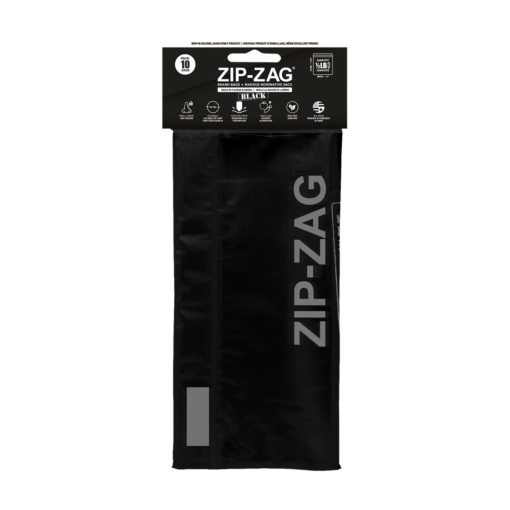 Zip Zag Resealable Bags Black