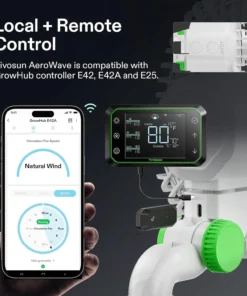 Alternative view of VIVOSUN AeroWave E6 WHITE 6″ EC Clip Fan – SINGLE Pack