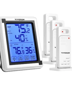 VIVOSUN Wireless Thermometer and Hygrometer (3 Remote Sensors)