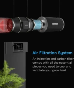 Alternative view of AC Infinity Air Filtration Kit 6" Pro with AI Environment Controller, Upgraded Inline Fan, Carbon Filter