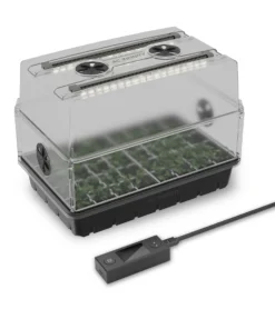 AC Infinity Heavy Duty Humidity Dome with Height Extension, Germination Kit With Led Grow Light Bars, 5X8 Cell Tray