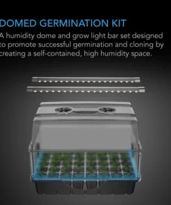 Alternative view of AC Infinity Heavy Duty Humidity Dome with Height Extension, Germination Kit With Led Grow Light Bars, 5X8 Cell Tray