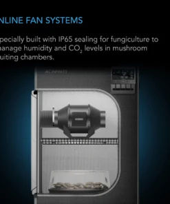 Alternative view of AC Infinity CLOUDLINE H4, Inline Fan with Speed Controller for Fungiculture, IP-65 Rated, 4-Inch