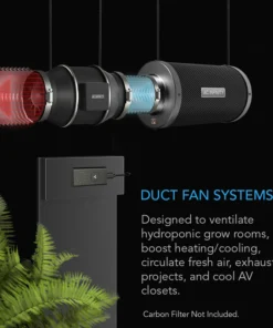 Alternative view of AC Infinity Cloudline Pro S6 inline Duct Fan With Speed Controller