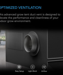 Alternative view of AC Infinity Grow Tent Duct Vent Attachment, 6 Inch 2 Pack, Light-Blocking & Dust-Resistant