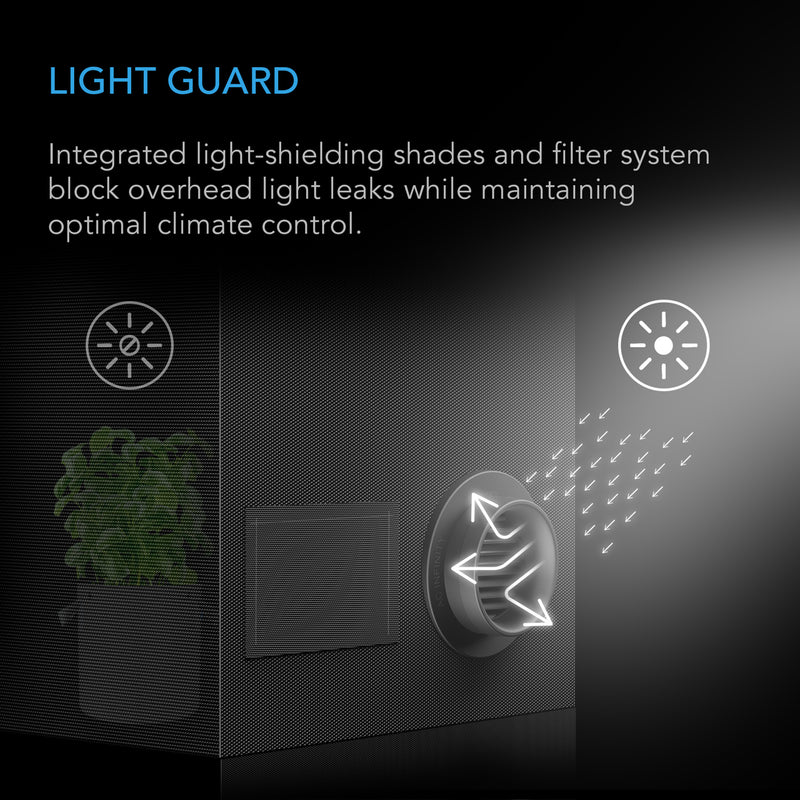 AC Infinity Grow Tent Duct Vent Attachment, 8-Inch 2 Pack, Light-Blocking & Dust-Resistant - Image 2