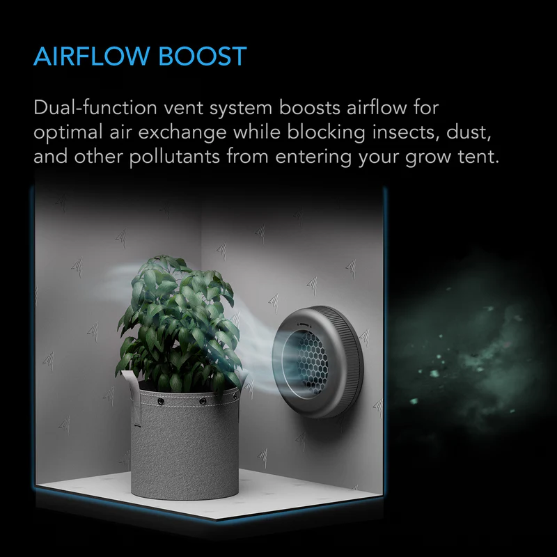AC Infinity Grow Tent Duct Vent Attachment, 8-Inch 2 Pack, Light-Blocking & Dust-Resistant - Image 4
