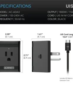 AC Infinity UK Version UIS Control Plug, for Outlet-Powered Equipment - Image 6